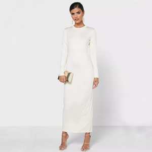 Abaya basique à manches longues très vendue, robe musulmane pour femmes 6435 # - Product Image 1