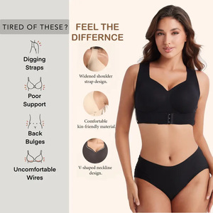 <span class=keywords><strong>Sujetador</strong></span> deportivo inalámbrico de gel para mujer, talla <span class=keywords><strong>grande</strong></span>, corrector de postura, transpirable, con soporte anticaída para busto <span class=keywords><strong>grande</strong></span> - Product Image 4