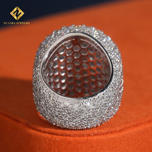 Fashion Style Mosaic Setting IGI Verified Luxury Jewelry S925 Lab Grown Diamond <b>Iced</b> Out Rapper Man <b>Ring</b> Men's Gift - Product Image 5