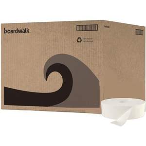 Boardwalk 6102 JRT Bath Tissue 2000 Feet/<b>roll</b> 6 <b>Rolls</b>/Carton Soft Disposable 4Ply Toilet <b>Paper</b> 2Ply White - Product Image 1