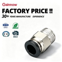 Raccord pneumatique mâle droit en acier inoxydable 304, tube de 1/4 pouce DE * filetage NPT de 1/4 pouce, raccord rapide PC-1/4-N2