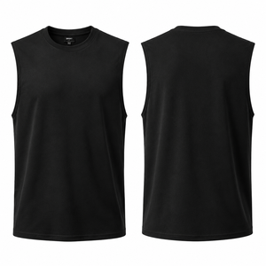 Men's Sleeveless <b>T</b>-<b>Shirt</b> <b>Muscle</b> Fit Quick Dry Training Tank Top Lightweight Gym Running Sportswear Custom Logo OEM ODM - Product Image 2