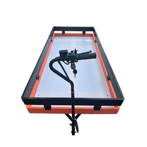 Chariot de plage pour l'extérieur Petit chariot électrique robuste Chariot de plage à 4 roues à plate-forme avec de grandes roues de ballons pour le sable - Product Image 6