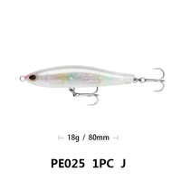 Leurre de Pêche en Mer Coulant "Crayon" de 80 mm et 18 g pour Eaux Salées – Leurre Rigide