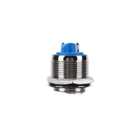 Interruptor de Botón Pulsador Pequeño Impermeable de 16 mm, Interruptor Metálico de Reinicio Automático, Precio de Fábrica