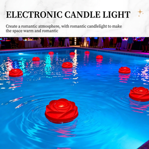 TOOWIN Rose Floating Electronic Candle <b>Lamp</b> Led Christmas Candle Romantic Valentine'S Day Confession Prop - Product Image 6
