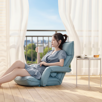 Canapé-lit convertible en tissu imperméable LD023-B Lazy Diary, style tatami japonais, rembourré en éponge, une place, hauteur réglable, design moderne