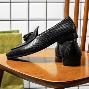 Chaussures habillées de luxe haut de gamme en cuir, mocassins souples à bout pointu pour le loisir, formelles, de bureau, à lacets, respirantes, légères et tendance - Product Image 4