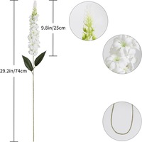 Bunga Delphinium Buatan Berkualitas Tinggi Ukuran Besar untuk Dekorasi Acara