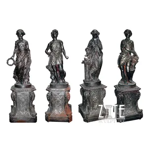 Statue de femme en bronze pour la décoration de la maison, sculpture quatre saisons pour fille, offre spéciale