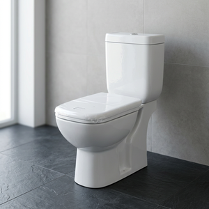 Inodoro de Cerámica de Dos Piezas con Sifón en P, Diseño Moderno y Ecológico, Doble Descarga, Venta al por Mayor - Product Image 1