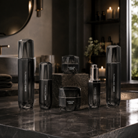 Bouteilles et pots d'emballage pour soins de la peau en verre polygonal facetté, impression personnalisée, plusieurs couleurs, 30g 50g 30ml 40ml 100ml 120ml