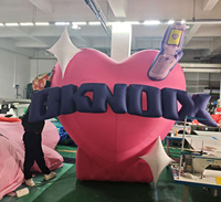 Ballon géant en PVC de haute qualité pour événement promotionnel, modèle cœur gonflable extérieur, plus de 3,6 m de haut