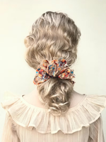 Chouchous en tissu floral élégant Endy Daily Party Accessoires pour cheveux avec couleur passionnée Creative Ponytail Hold