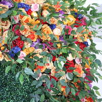 Mur de fleurs artificielles écologique en tissu enroulable avec couleurs personnalisables pour mariages, maisons et événements festifs