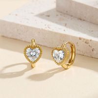 Boucles d'oreilles clous unisexes en or, argent et zircon, en acier inoxydable, légères, anti-oxydation, durables, faible entretien