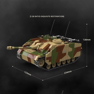 QuanGuan 100306 Nuevo Destructor de Tanques del Segundo Mundo, Modelo <span class=keywords><strong>StuG</strong></span>.III G, Escala 1:28, Juguetes de Construcción DIY para Niños, Juego de Bloques de Construcción - Product Image 6