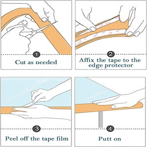 Siêu cao cấp U hình dạng cạnh bảo vệ màu sắc phong cách cộng với bảo vệ cạnh cao su. Giữ trẻ mới biết đi an toàn trong khi chúng học đi - Product Image 4