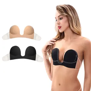 Woman Adhesive Bra Water Drop Shaped Invisible Breast Pads Silicone Lifting Nipple  Cover Push Up Chest Stickers 1 Pair