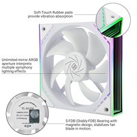 Ventilateur de boîtier Thermalright TL-M12 blanc 12 cm ARGB, nouveau modèle 2025, pour le refroidissement du boîtier d'ordinateu