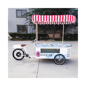 Electric Mobile Food Carts Stainless Steel Customized Street Sales Vehicles Flower Bikes <b>Zero</b> Emission Small Food Truck for Sale - Product Image 1
