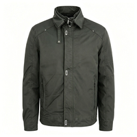 Chaqueta Trucker Ligera de Tela Encerada y Chaqueta Bomber Casual para Hombre, Prenda Exterior Elegante y Transpirable con Corte Holgado