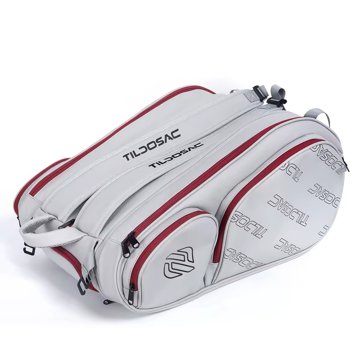 Bolsa de remo roja y gris