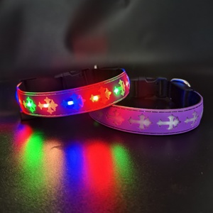 Collar Luminoso LED Recargable por USB para Mascotas, Color RGB, Patrón Sólido, Cintas de Alta Visibilidad, Ajustable, Brillo LED, Seguridad Nocturna - Product Image 6