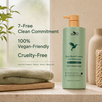 Set Sampo Organik Alami untuk Salon - Formula Lembut Melembapkan Anti-Kusut Bebas Silikon Vegan Label Pribadi 12 Botanical