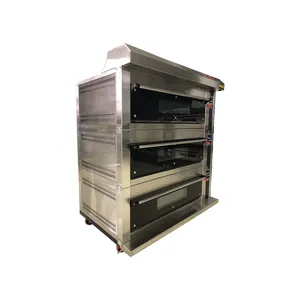 Horno de cubierta para hornear pan automático de Gas comercial Máquina de equipo de panadería completa a la venta