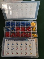 Kit de 175 bornes à sertir isolées, 18 types, HY-175, connecteurs de fils électriques RV SV BV FDD MDD, assortiment de bornes pré-isolées