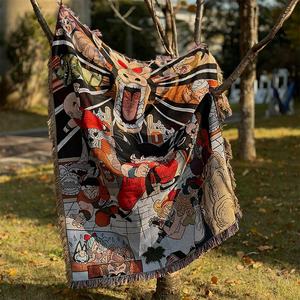 Низкий минимальный объем производства одеяла, быстрое изготовление по индивидуальному заказу аниме, тканые гобелены, индивидуальное аниме-одеяло с рисунком и логотипом - Product Image 3