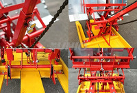 Planteuse de riz manuelle mini haute efficacité à 2 rangs avec engrenage central, machine à repiquer pour une productivité élevée