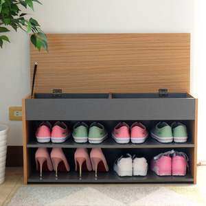 Banc de chaussures de livraison d'usine de haute qualité avec organisateur ouvert-Rangement d'entrée, siège et étagère, commandes en gros - Product Image 5