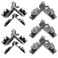 Connecteur d'angle universel en alliage d'aluminium Euro Groove pour portes et fenêtres, insonorisant, service ODM, vente en gros