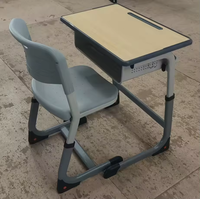 Conjuntos de Escritorio y Silla Ajustables de Fábrica para Escuelas, Escritorio Escolar con Tamaños Personalizados, Conjunto de Sillas y Mesas para Aulas, Escritorio y Silla para el Aula