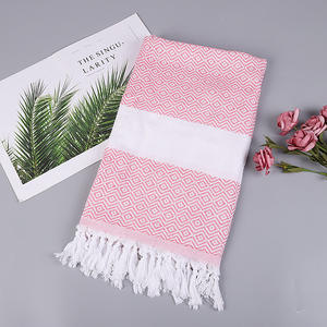 Serviette de plage en coton sans sable à séchage rapide à motif rayé personnalisé en gros - Product Image 6
