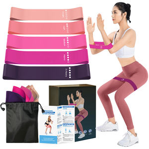 Set di Fasce Elastiche Personalizzate Viola Sfumato 5 Bande in TPE <span class=keywords><strong>per</strong></span> Yoga Tonificazione Glutei e Gambe Allenamento di <span class=keywords><strong>Forza</strong></span> Esercizio Completo del Corpo - Product Image 6