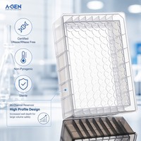 Réservoir à puits unique en polypropylène de 290 ml à profil haut, 96 canaux, pour poste de travail multi-pipettes de laboratoire et recherche en liquide