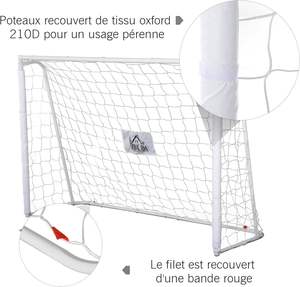 Mais <span class=keywords><strong>De</strong></span> Football - Cage <span class=keywords><strong>De</strong></span> <span class=keywords><strong>Foot</strong></span>-mais D'entraînement Dim. 186L X 62l X 123H cm-Filet Métal Châssis PE - Piquets & Outil Inclus - Product Image 5