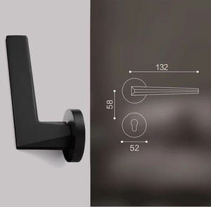 Factory Direct Luxury Black Wooden <strong>Doors</strong> <strong>Knob</strong> Modern Zinc Alloy <strong>Door</strong> Handle for Home Hotel - Product Image 5