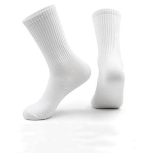 Calcetines al por mayor para hombre, de media caña, con absorción de sudor, para negocios y deportes, color negro liso, otoño-invierno, doble aguja - Product Image 4