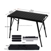 Table de camping pliante portable en aluminium de style ferme moderne pour pique-nique et barbecue IGT