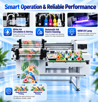 Mesin Cetak UV DTF 6090 Roll to Roll untuk Pencetakan Label Kristal, Stiker Transfer, Kaca, dan Papan Logam