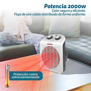 Stufa elettrica 2000W 2 livelli di potenza Grigio scuro - Product Image 2