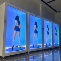 65 "75" 86 "affichage vidéo d'exposition de musée de bijoux 4K boîte d'hologramme 3D boîte de vitrine LCD transparente Holobox avec caméra