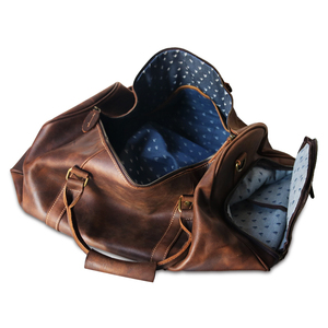 Borsa da Viaggio di Lusso in Vera Pelle con Chiusura a Cerniera, Borsa Weekend di Alta Moda - Product Image 3