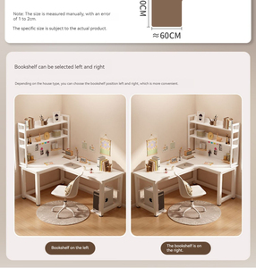 Bàn máy tính văn phòng tại nhà với giá sách học sinh đơn giản học tập và viết - Product Image 4