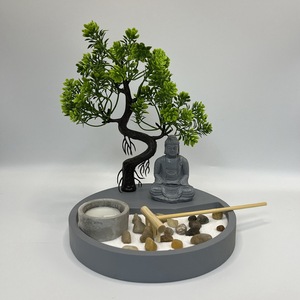 Sable Style Japonais Avec Pavillon Sakura Arbre pour Bureau Mdf Méditation Mini Bureau <span class=keywords><strong>Zen</strong></span> <span class=keywords><strong>Jardin</strong></span> Kit Ensemble Ornement Décoration - Product Image 3