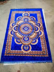 Tappeto moderno blu nuvoloso Raschel spugna realizzato in poliestere per l'arredamento della casa del soggiorno - Product Image 4